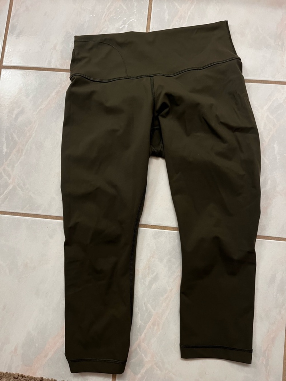 High-Waist Olive Green Active Leggings, Lululemon